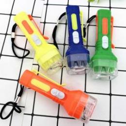 850透明方頭大號手電筒照明家用手電 彩色方頭手電 一元2元店貨源